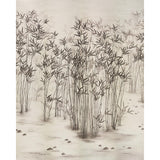 Schumacher Kanji Sisal Panel Set Ink Wallpaper