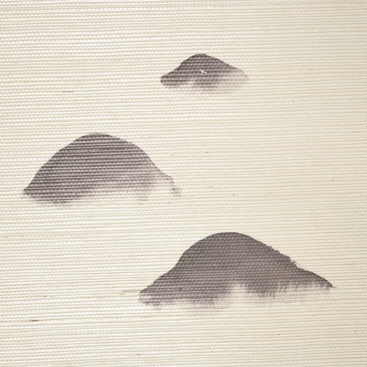 Schumacher Kanji Sisal Panel Set Ink Wallpaper