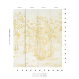 Schumacher Kanji Sisal Panel Set Ochre Wallpaper