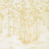 Schumacher Kanji Sisal Panel Set Ochre Wallpaper