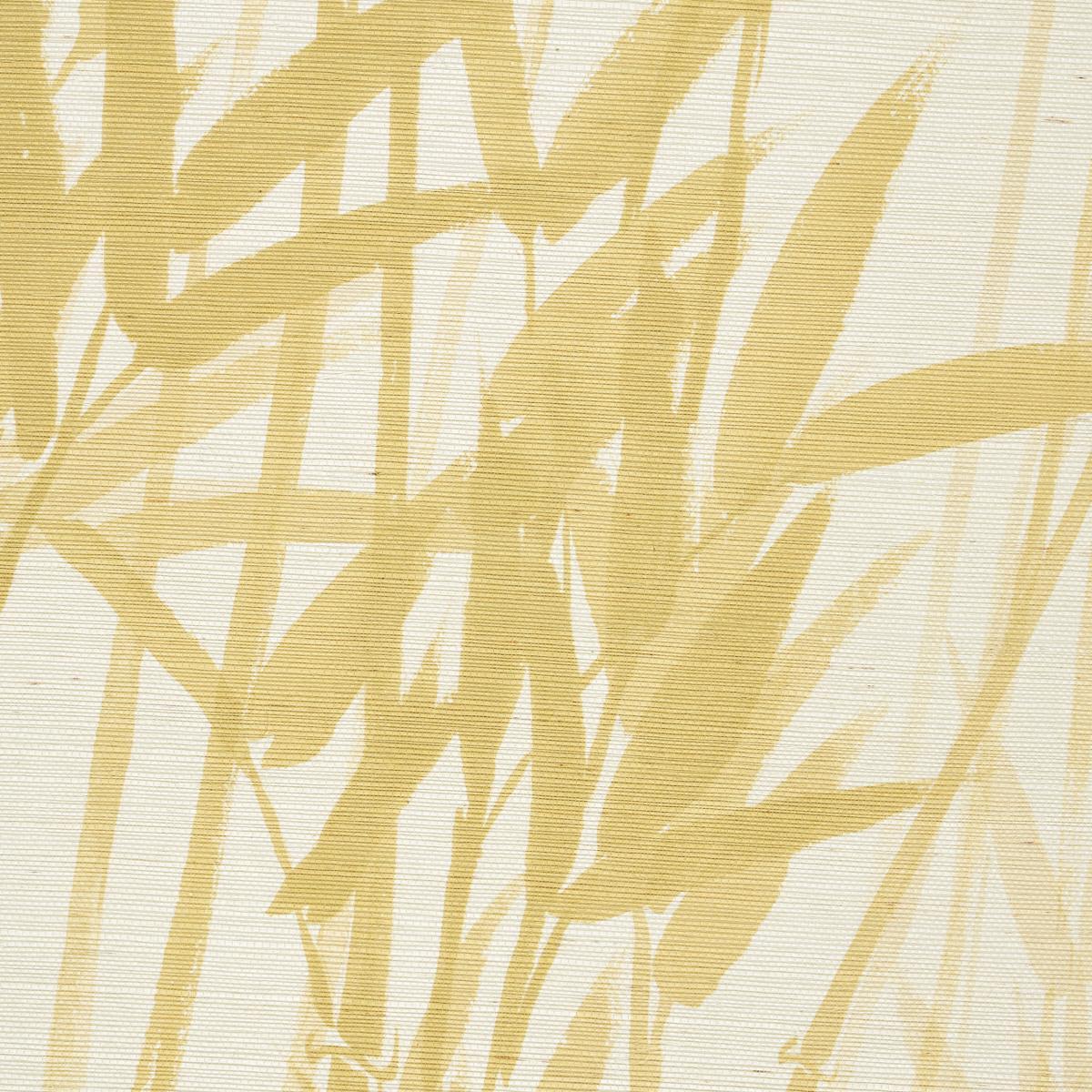 Schumacher Kanji Sisal Panel Set Ochre Wallpaper