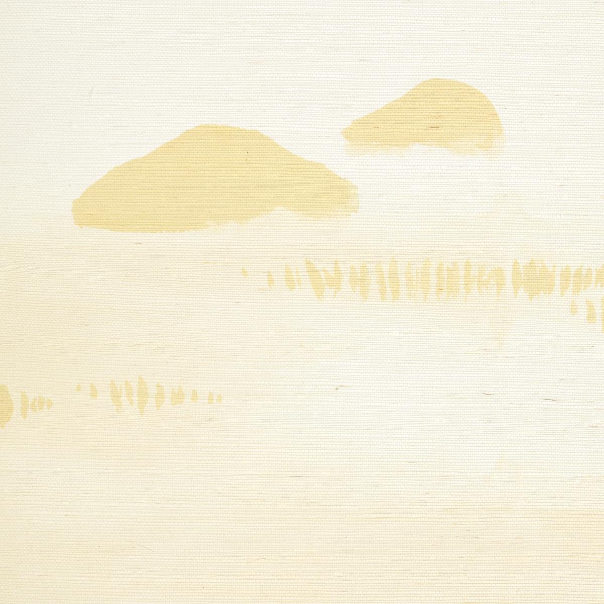 Schumacher Kanji Sisal Panel Set Ochre Wallpaper