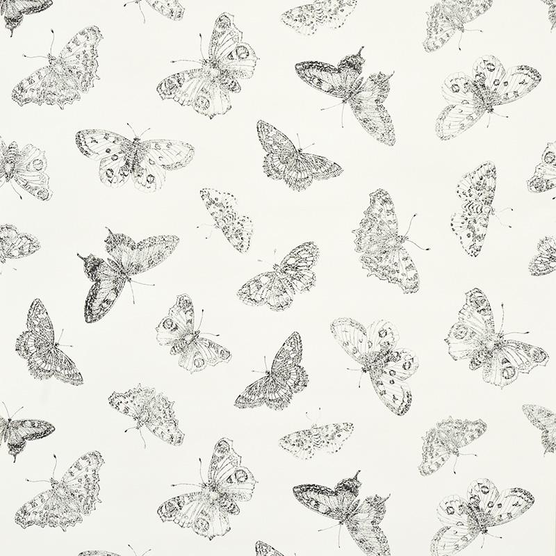 Schumacher Burnell Butterfly Ivory Wallpaper