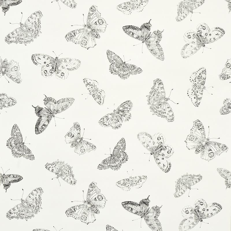 Schumacher Burnell Butterfly Ivory Wallpaper