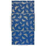 Schumacher Burnell Butterfly Blue Wallpaper
