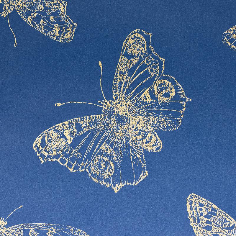 Schumacher Burnell Butterfly Blue Wallpaper