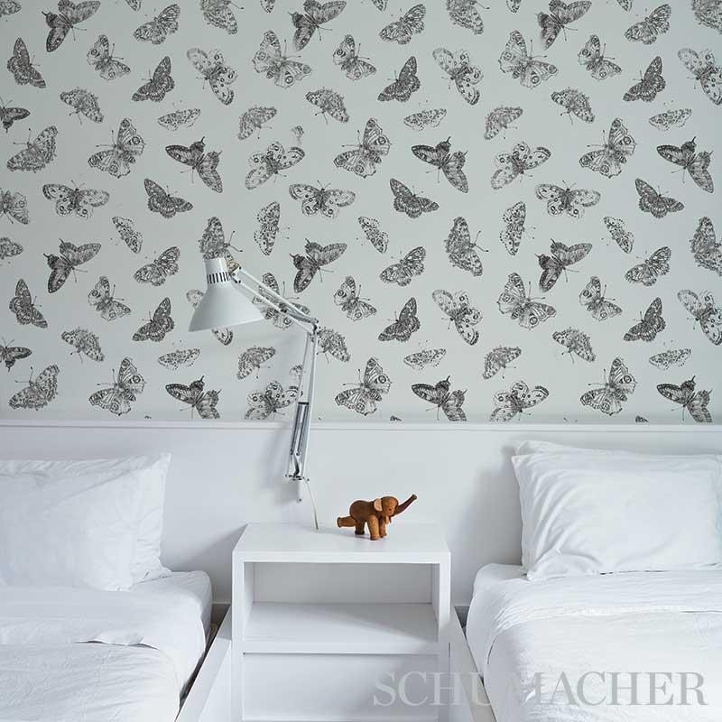Schumacher Burnell Butterfly Black Wallpaper – DecoratorsBest