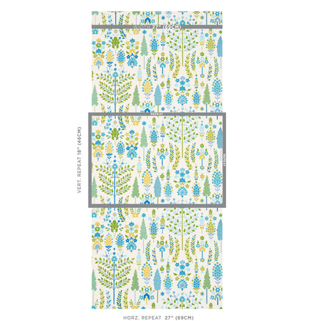 Schumacher Desna Peacock Wallpaper