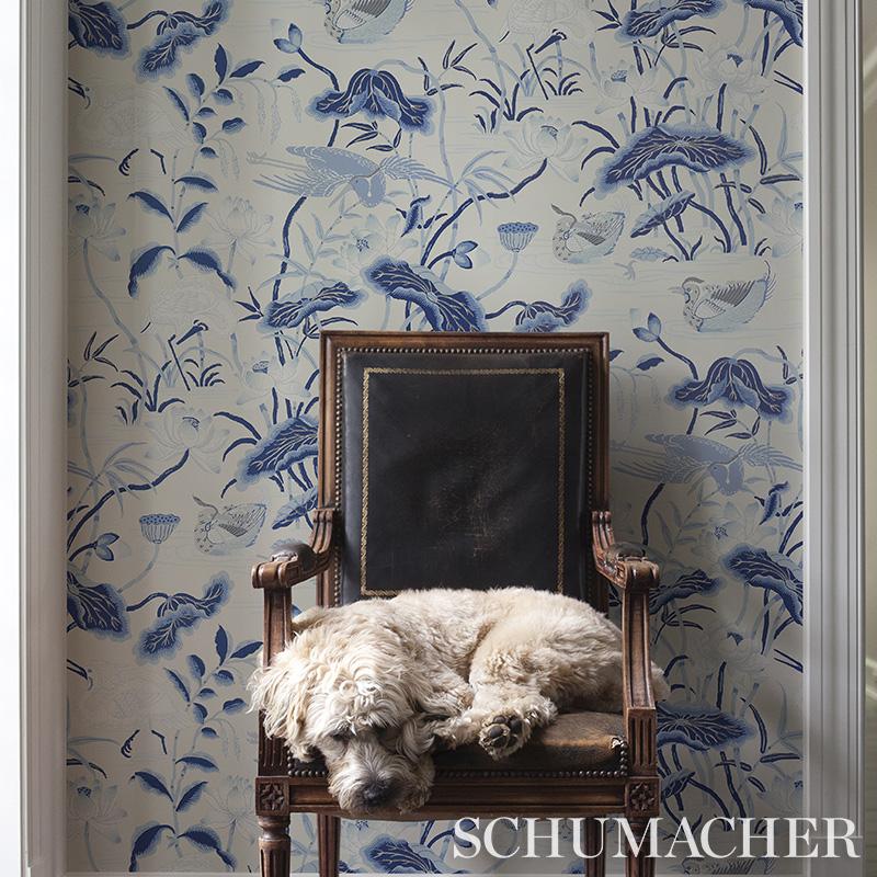 Schumacher Lotus Garden Porcelain Wallpaper – DecoratorsBest
