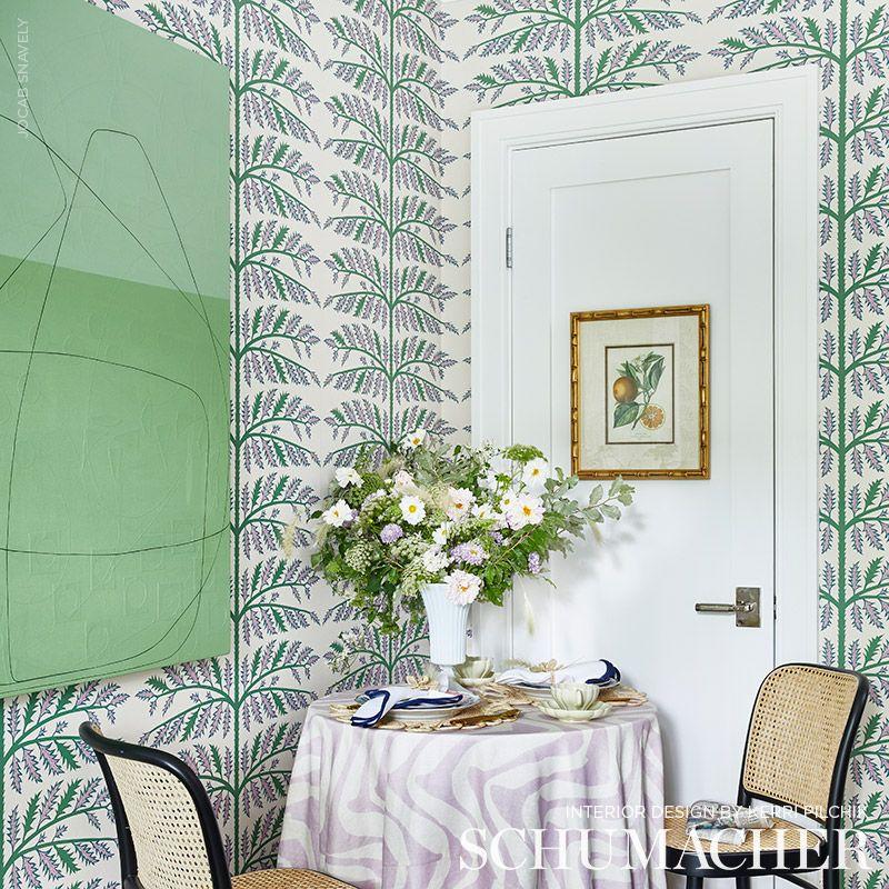 Schumacher Thistle Ivory Wallpaper – DecoratorsBest
