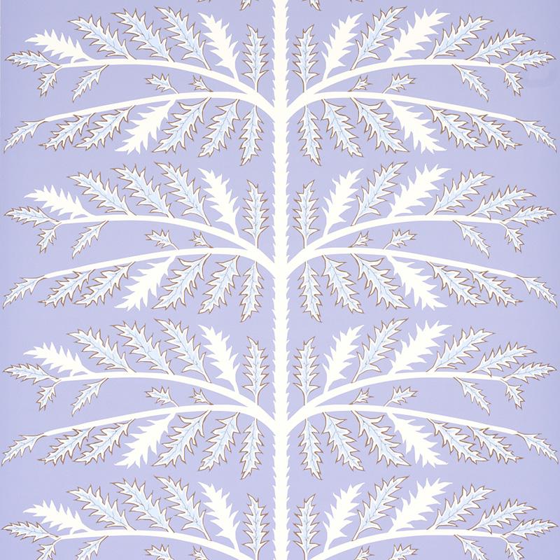 Schumacher Thistle Lavender Wallpaper