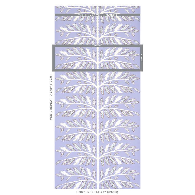 Schumacher Thistle Lavender Wallpaper