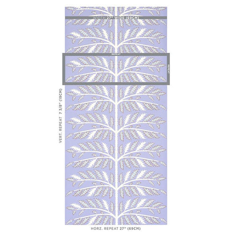 Schumacher Thistle Lavender Wallpaper