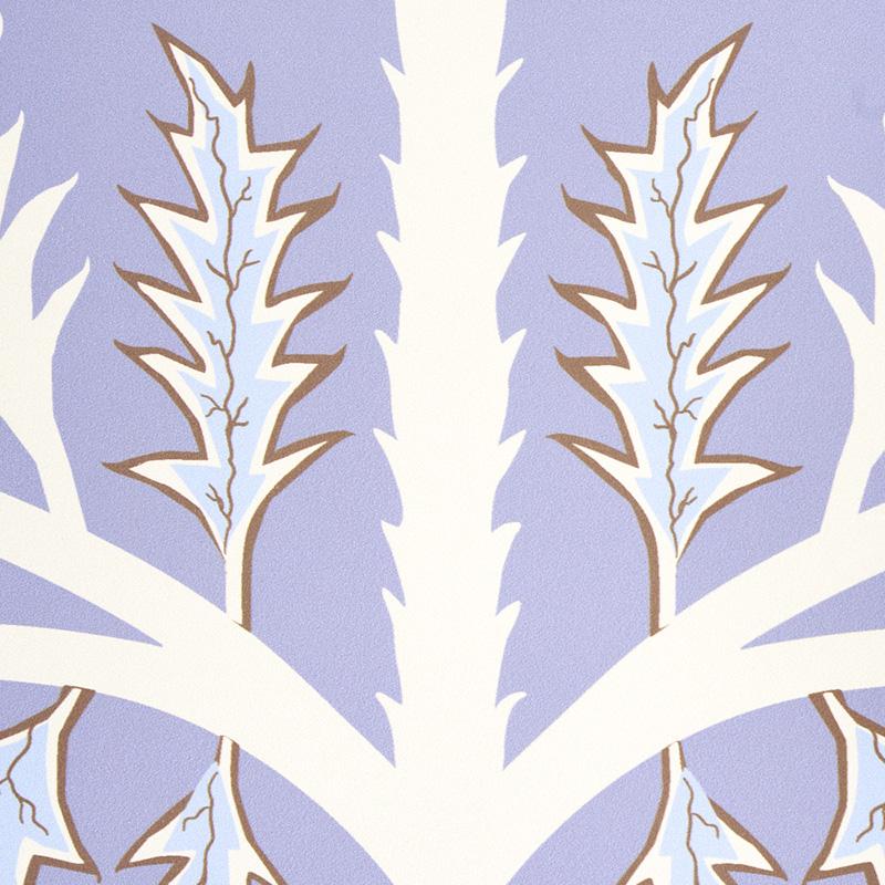 Schumacher Thistle Lavender Wallpaper