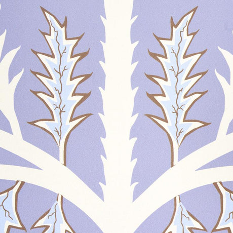 Schumacher Thistle Lavender Wallpaper