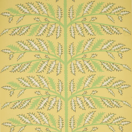 Schumacher Thistle Mustard Wallpaper