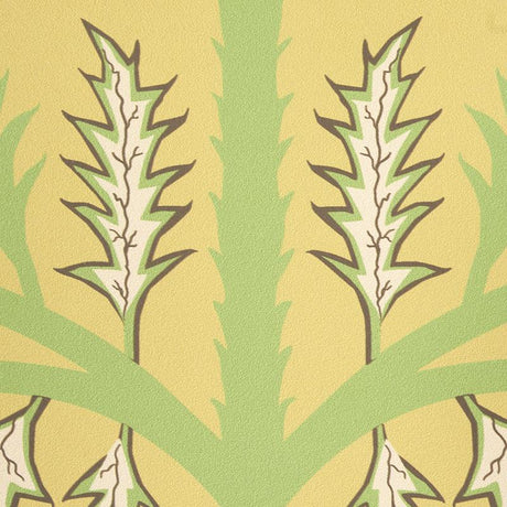 Schumacher Thistle Mustard Wallpaper