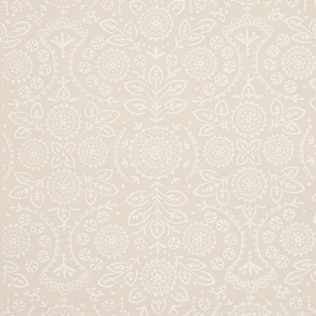 Schumacher Tiana Natural Wallpaper