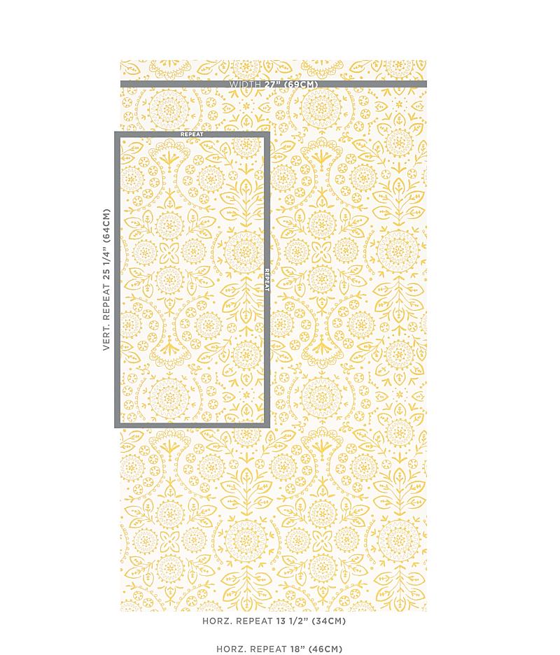Schumacher Tiana Yellow Wallpaper