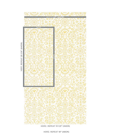 Schumacher Tiana Yellow Wallpaper
