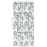 Schumacher Tumble Weed Delft Blue Wallpaper
