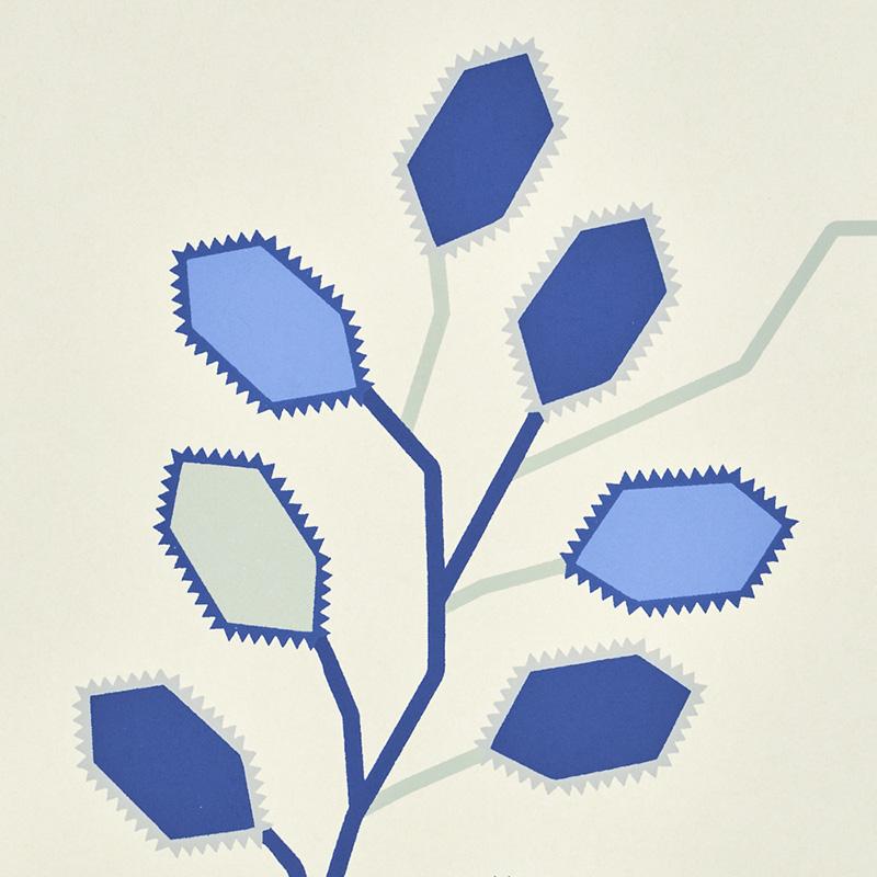 Schumacher Tumble Weed Delft Blue Wallpaper – DecoratorsBest