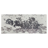 Schumacher Chariot Of Dawn Toile Panel Set Black Wallpaper