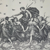 Schumacher Chariot Of Dawn Toile Panel Set Black Wallpaper