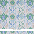 Schumacher Elizia Ikat Green & Blue Wallpaper