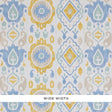 Schumacher Elizia Ikat Sky & Ochre Wallpaper