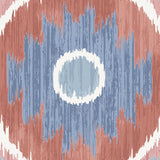 Schumacher Elizia Ikat Rose & Indigo Wallpaper