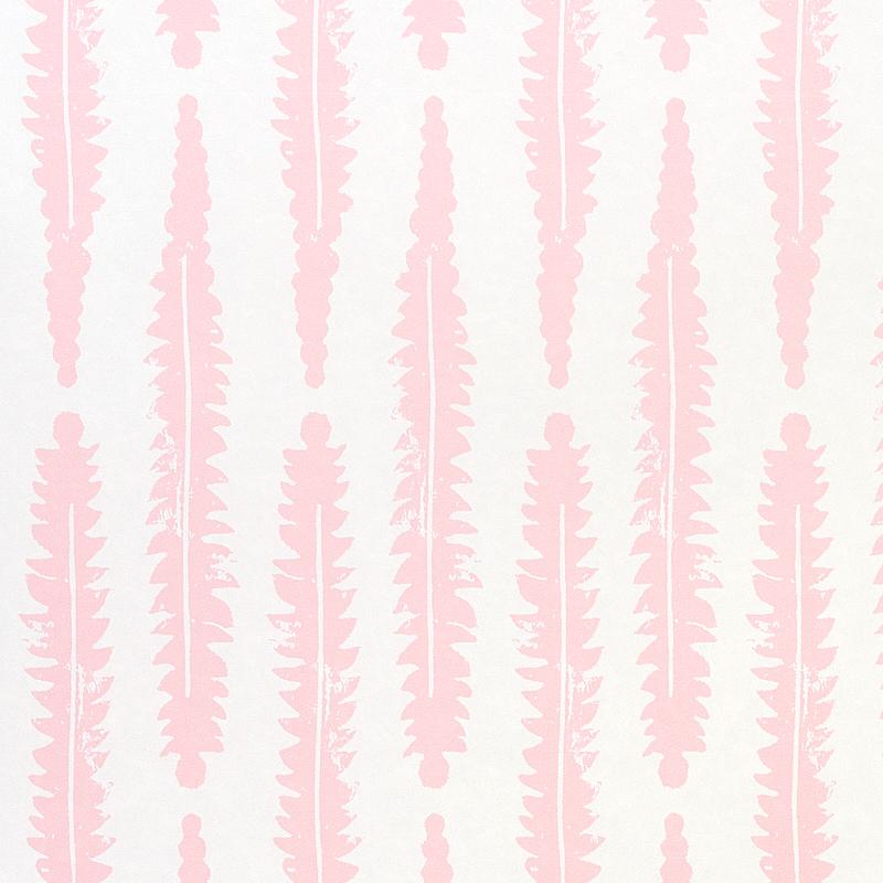 Schumacher Fern Pink Wallpaper