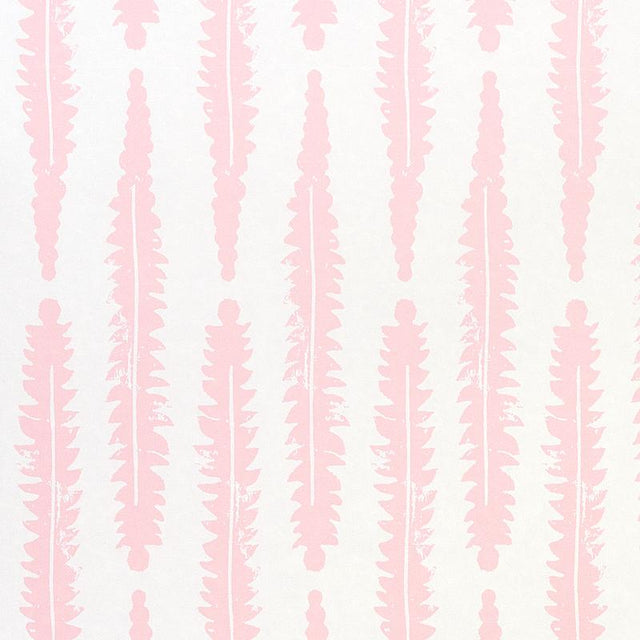 Schumacher Fern Pink Wallpaper
