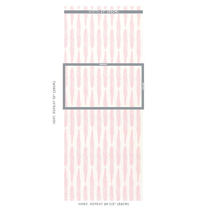 Schumacher Fern Pink Wallpaper