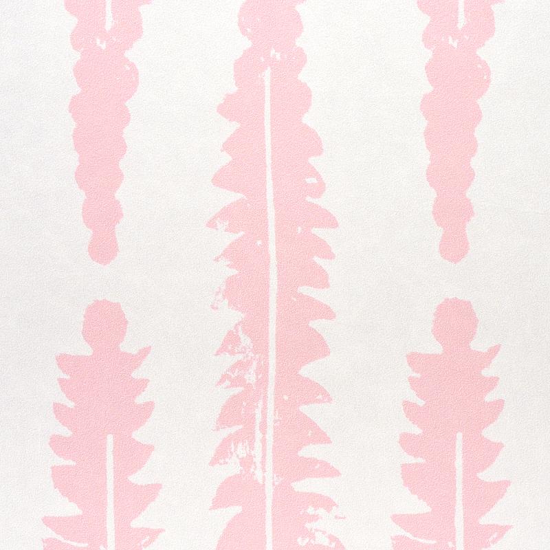Schumacher Fern Pink Wallpaper