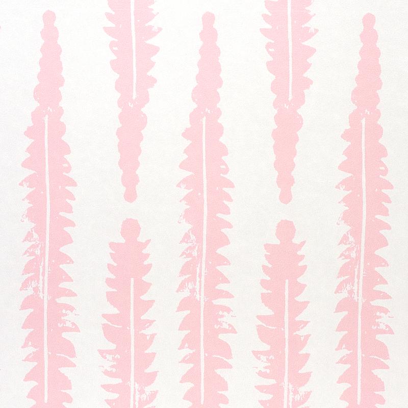 Schumacher Fern Pink Wallpaper