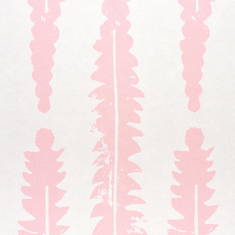 Schumacher Fern Pink Wallpaper