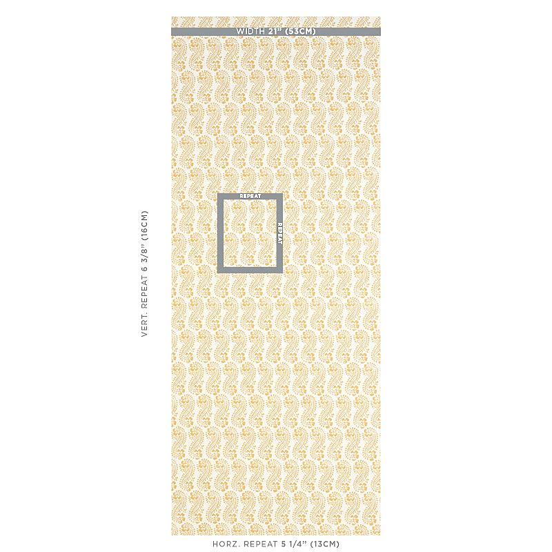 Schumacher Lani Gold Wallpaper