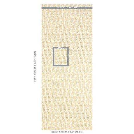 Schumacher Lani Gold Wallpaper