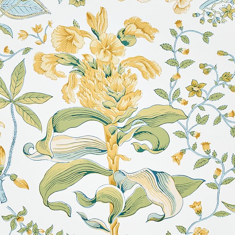 Schumacher Pomegranate Botanical Citron Wallpaper