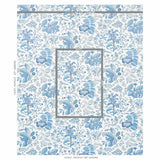 Schumacher Pomegranate Botanical Blue Wallpaper