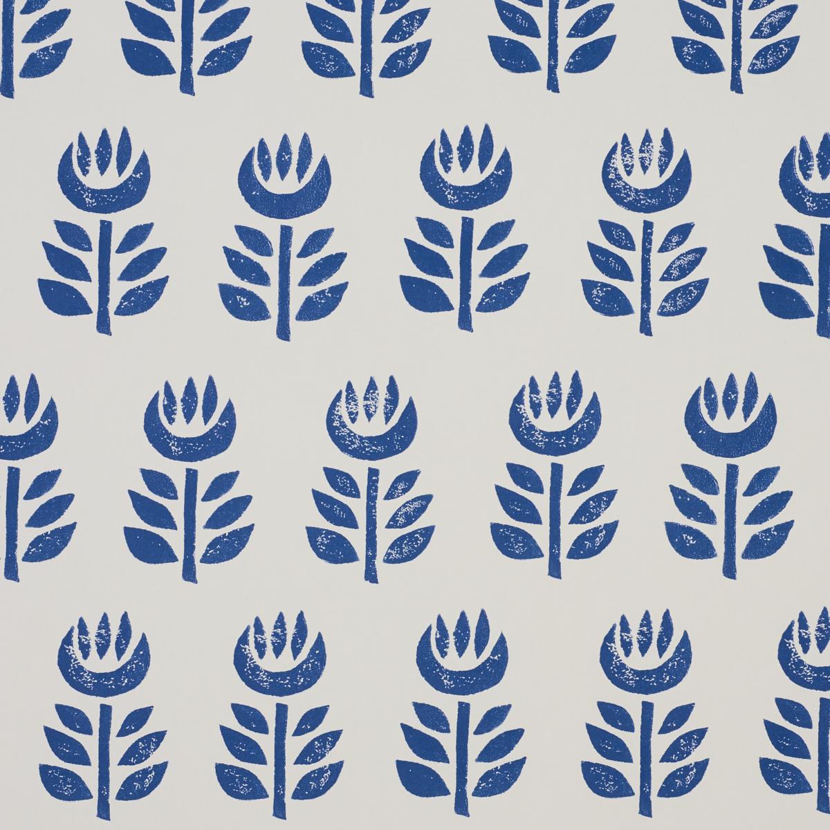 Schumacher Rosenborg Navy Wallpaper