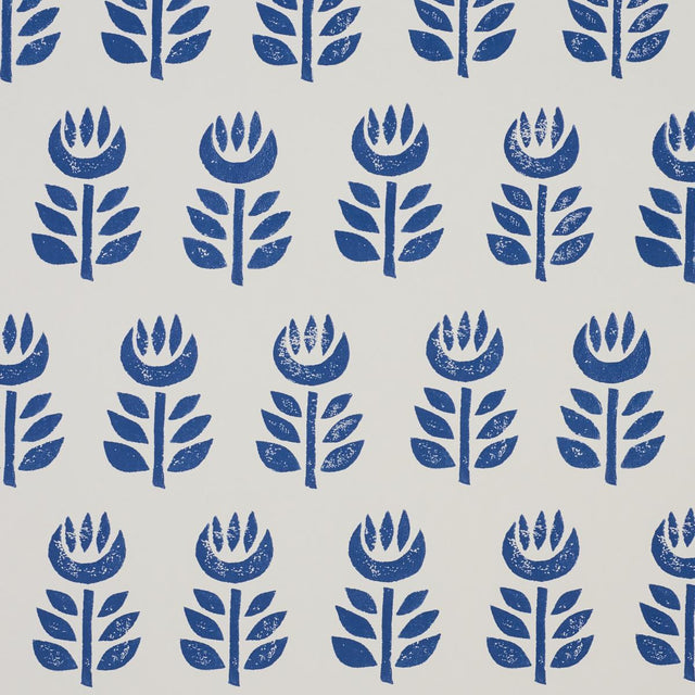 Schumacher Rosenborg Navy Wallpaper