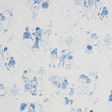 Schumacher Toile De Femmes Indigo Wallpaper