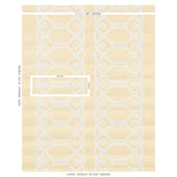 Schumacher Ziz Embroidered Sisal Neutral Wallpaper