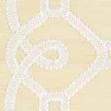 Schumacher Ziz Embroidered Sisal Neutral Wallpaper