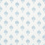 Schumacher Dahlia Hand Blocked Print Blue Wallpaper