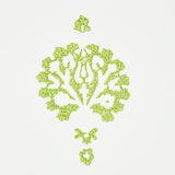 Schumacher Dahlia Hand Blocked Print Leaf Wallpaper