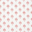 Schumacher Dahlia Hand Blocked Print Red Wallpaper