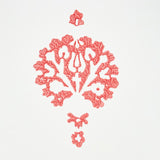 Schumacher Dahlia Hand Blocked Print Red Wallpaper